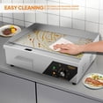 thumbnail image 4 of ROVSUN 22" Electric Countertop Flat Top Griddle, 1600W Electric Griddle, Teppanyaki Grill Stainless Steel with Adjustable Temperature Control 122°F-572°F for Home Restaurant Commercial, 4 of 8