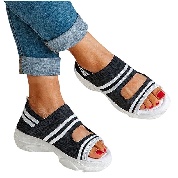 Sandalias informales de tacón alto con cuña y punta abierta para mujer, novedad de verano Wmkox8yii shjk108