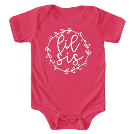 

Olive Loves Apple Big Sis Lil Sis T-Shirts and Bodysuits for Baby and Toddler Girls Sibling Outfits Vintage Hot Pink Bodysuit 18 Months