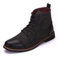 thumbnail image 2 of AnuirheiH Pointed Toe Boots for Men's New Casual Lace-up Mid Calf Men's Boots Clearance Under $10, 2 of 3