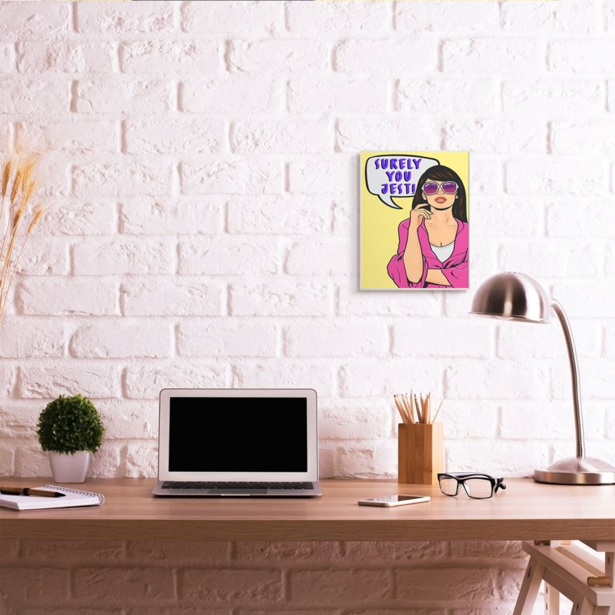 Stupell Industries Surely You Jest Phrase Female Slang Pop Art Design by Marcus Prime