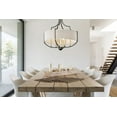thumbnail image 4 of Maxim 25285WLBZAB 31 in. Savant 8 Light Bronze & Antique Brass Chandelier Ceiling Light, 4 of 6