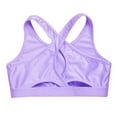 thumbnail image 4 of YUUMIN Sports Bra for Kids Girls Solid Crisscross Back Crop Top Gymnastics Ballet Dance Shirts Yoga T Shirts Lavender 12, 4 of 5