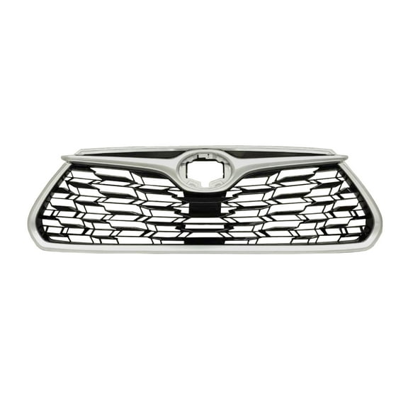New Aftermarket Premium Fit Black/Argent Front Grille 531010E360 fits 2024 Toyota Highlander Hybrid LE Nightshade Sport Utility 4-Door