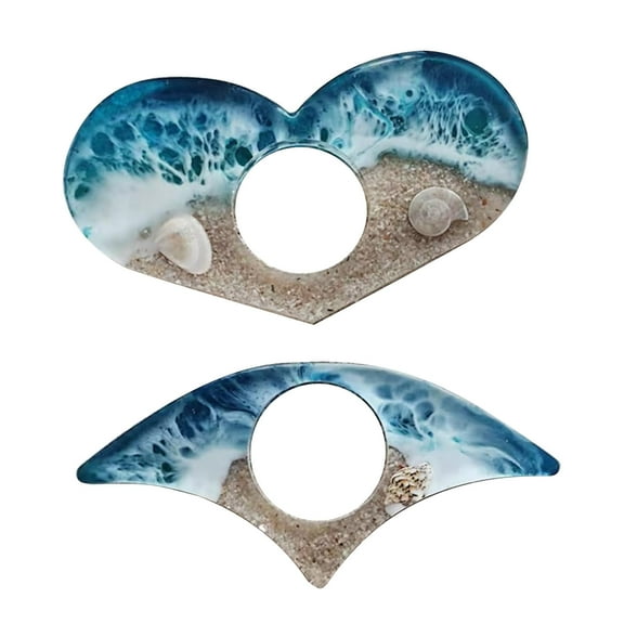 Sylvtty Ocean Beach Book Page Holder Handcrafted Thumb Ring Page Holder Resin Coastal Reading Accessories Gift for Book Lovers Literary Teachers