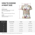 thumbnail image 5 of Naloa Autumn Garden Print T-Shirts Short Sleeve V Neck Tees for Women Fashion Tops Trendy Lightweight Soft Casual Summer Outfits Clothes, 5 of 5