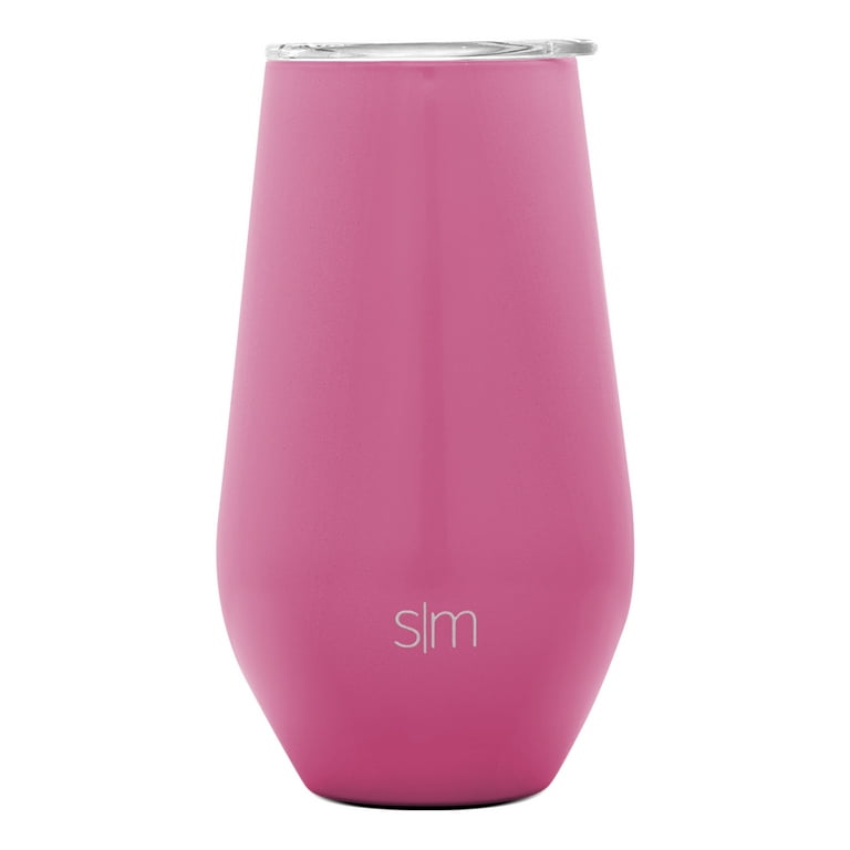 Simple Modern Spirit 16oz Wine Tumbler Glass with Lid - Vacuum Coffee Mug  Stemless Cup 18/8 Stainless Steel -Cotton Candy 