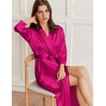 thumbnail image 4 of Ekouaer Silk Robes for Women Long Satin Bride Bridesmaid Wedding Party Robes Lightweight Sexy Sleepwear with Pockets, 4 of 6