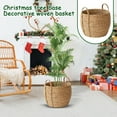 thumbnail image 4 of Christmas Tree Base Decorative Woven Basket, Large Size (Approx. 18” Diameter) With Durable Woven Rope Design And Two Sturdy Handles, Ideal For Festive Holiday Decoration And, 4 of 6