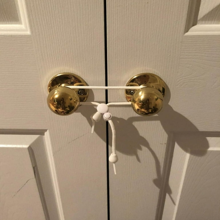 Jergo Baby Safety Door Handle Locks, Adhesive Baby Proof Door Lever Lock No  Drillng Quick Install Safety Locks for Door Handle, 2 Pack 