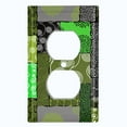 thumbnail image 2 of Metal Light Switch Plate Cover Safari African Tribal Art Pattern Neon Green SFR012, 2 of 13