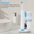 thumbnail image 3 of NICEBAY Electric Toothbrush and Water Flosser Combo, 6 Modes, 90 PSI Oral Irrigator, 500mL Tank, IPX7 Waterproof, 5 Brush Heads, 3 of 9