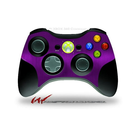 Brushed Metal Purple - Decal Style Skin fits Microsoft XBOX 360 Wireless Controller (CONTROLLER NOT INCLUDED) by WraptorSkinz