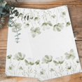 thumbnail image 4 of Sage Green Flowers Kitchen Towels Set of 3, Water Absorbent Dish Towel, Watercolor Retro White Floral Leaves Decorative Hand Towels - Quick Drying Cloth for Cooking Baking, 18x28 Inch, 4 of 8