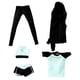 thumbnail image 1 of Figura de mujer a escala 1/6, ropa con capucha, chándal, conjunto deportivo para entrenamiento, pantalones deportivos Azul, 1 of 7