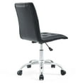 thumbnail image 5 of Pemberly Row Modern Faux Leather Armless Mid Back Office Chair in Black, 5 of 5