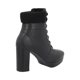 thumbnail image 2 of Botas Mujer Flexi Piel Vestir Suela Baja Ajustable Cordones Comodo Ligero negro 23.5 Flexi 118910, 2 of 4