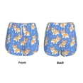 thumbnail image 5 of Lsque Kawaii Corgi Printed Women's Running Shorts with Liner Pockets,Elastic Quick Dry Workout Athletic Gym Yoga Shorts,Womens High Waist Shorts-Small, 5 of 9
