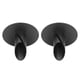 thumbnail image 4 of 2 portavelas de metal con superficies esmeriladas, base redonda estable, candelabros retro simples para decoración de mesa de bar en casa, color negro, 4 of 9
