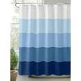 thumbnail image 2 of Fsddascl Blue Ombre Shower Curtain Set - Extra Long 72" x 96" Bathtub Curtain with 12 Hooks, Modern Abstract Art Farmhouse Striped Waterproof Fabric Stall Shower Curtains for Bathroom/Bathtub, 2 of 6