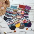thumbnail image 5 of Loritta Wool Socks for Women, 5 Pairs Warm Winter Thick Boot Crew Socks, Shoe Size 5-9, 5 of 11