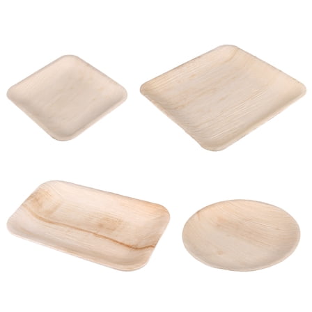 CIMAXIC Square Dinner Plates Beige Frond 10Pcs