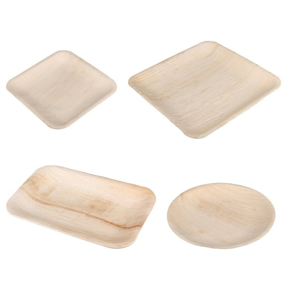 CIMAXIC Square Dinner Plates Beige Frond 10Pcs