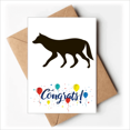 thumbnail image 1 of Black Wolf Animal Portrayal Wedding Cards Congratulations Greeting Envelopes, 1 of 3