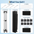 thumbnail image 3 of Riedhoff 10x30 ft Pop up Canopy Tent with 8 Sidewalls,Portable Roller Bag & Accessories,Black, 3 of 7
