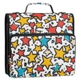 thumbnail image 5 of FORMRS Zipper Binder with Shoulder Strap 2-inch Ring 500 Sheet Capacity File Bag, Colorful Stars, 5 of 5