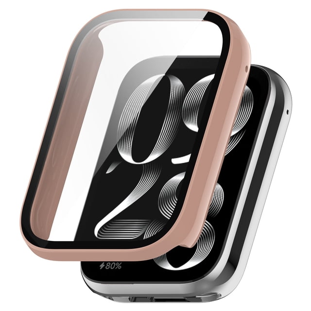Protection Intégrée PC + Verre Trempé Compatible pour Smartwatch Installation Facile