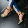 thumbnail image 3 of Women's Sequin Faux Leather Piping Mary Janes, 3 of 4