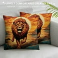 thumbnail image 3 of MLJA Lion Pillow Case Wild King Animal African Cloud Throw Pillow Cover Decorative Square Cushion Canvas for Women Men Sofa Bed, 3 of 5
