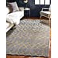 thumbnail image 3 of Unique Loom Glam Collection Geometric, Trellis, Metallics, Modern, Chic Area Rug, 4 ft 0 in x 6 ft 0 in, Gray/Gold, 3 of 10