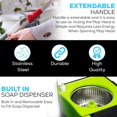 thumbnail image 3 of Premium Spin Mop Cleaning Bucket Set with 3 Microfiber Heads Included, 3 of 4