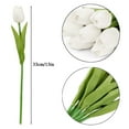 24Pcs Leaves Long Flower Latex Real Bridal Wedding Bouquet Home