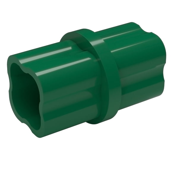 FORMUFIT F114ICO-GR-10 Internal PVC Coupling, Furniture Grade, 1-1/4 in. Size, Green , 10-Pack