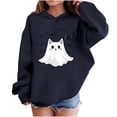 thumbnail image 2 of BLTIBY Halloween Sweatshirts Hoodies for Toddler Girl Boy Fall Winter Printed Long Sleeve Tops Comfy Pullover Blouse for Kids Navy 5-6 Years, 2 of 9