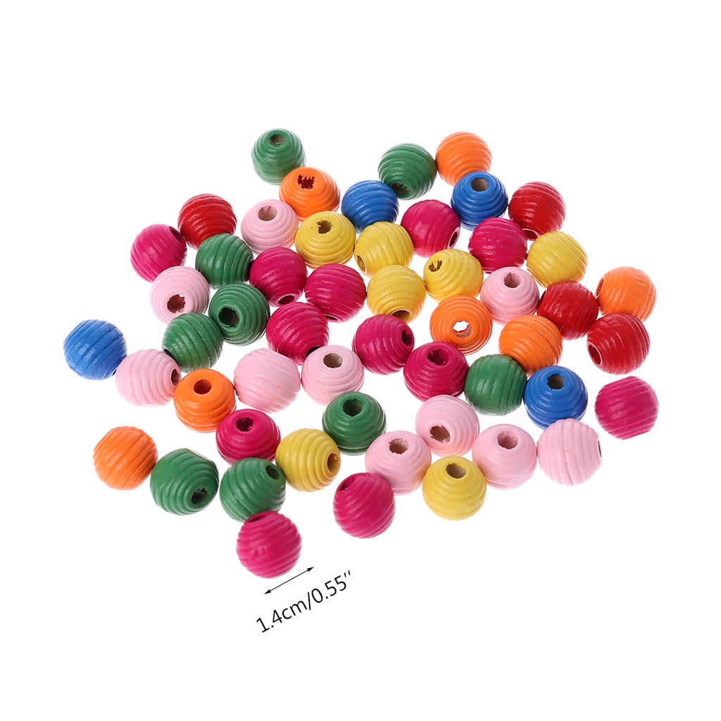 50Pcs/Bag Wooden Bird Parrot Bite Toy Multipurpose Colorful DIY Beads Decoration 