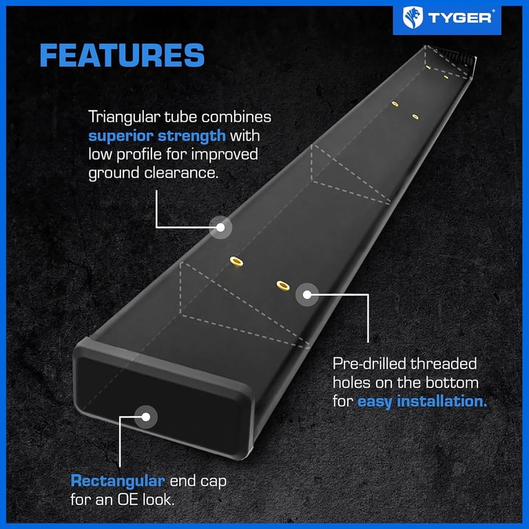 Running Boards For 2019-2025 Ram 1500 Crew Cab – Star Strider Side Steps With W-Shape Design | Heavy Duty