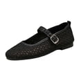 thumbnail image 3 of Jamicy Women's Summer Ballet Flats Breathable Flat Loafers Bow Knot Buckle Round Closed Toe Mesh Comfortable Shoes, 3 of 6