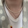 thumbnail image 4 of Collar de perlas para hombre y mujer, collar de cuentas de hilo Simple hecho a mano, joyería de moda para hombres y niñas, collares para banquete de boda 2022, 4 of 5