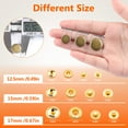thumbnail image 5 of 120 Set Leather Snap Fasteners Kit, 12.5mm Metal Button Snaps Press Studs with 4 Setter Tools, 6 Color Snaps for Clothes, Jackets, Jeans Wears, Bags, 5 of 6