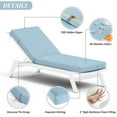 thumbnail image 3 of Pakunoda Chaise Lounge Cushions 80" x 26" x 4" Outdoor High-Density Foam Patio Furniture Lounger Replacement Cushions with Zipper Ties Water-Resistant for Pool, Sky Blue, 3 of 7