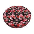 thumbnail image 2 of Lsque Rose Flowers Round Bar chair cushion covers Velvet Fabric Premium Comfort Protects from Scratches and Stains for 14-17 Inch Chair- 14 inch, 2 of 7
