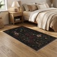 thumbnail image 2 of ODIKA 5'x7' Washable Area Rug Midnight Floral Enchantment Celestial Accents Elegant Nature-Inspired Design for Dining Room, Under Table, Home Office, Non-Slip Chair-Friendly, 2 of 7