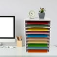 thumbnail image 2 of 10-Tier File Sorter Organizer for Desk, Desktop Organizer with Adjustable Lettry Tray, Paper Sorter for Office School Home (White), 2 of 6