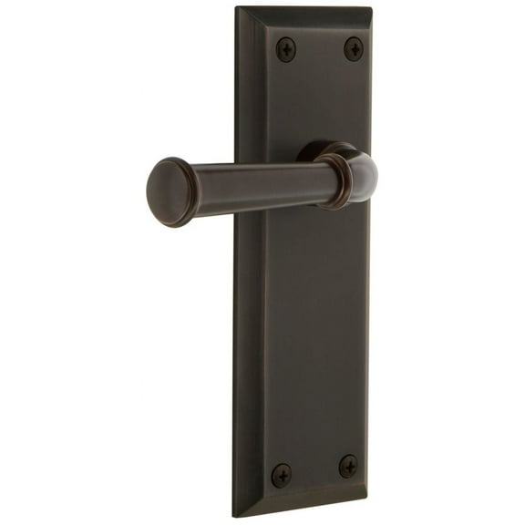 Grandeur Favgeo_Psg_238 Fifth Avenue Solid Brass Rose Right Handed Passage Door Lever Set
