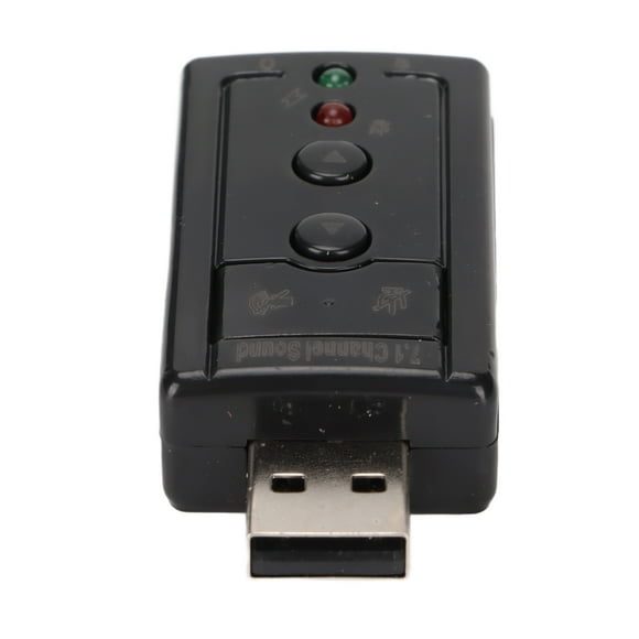 Tarjeta de Sonido Virtual, Controles de Volumen de Alta Velocidad USB 2.0 ABS CON PUERTOS DE MICRÓFONO DE 3.5 MM PARA DESCRITORIO PAR PC