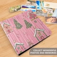 thumbnail image 4 of FORMRS 3 Ring Photo Album 4"x6" Self Adhesive Large Capacity PU Leather Cover, Pink Gingerbread House, 4 of 8